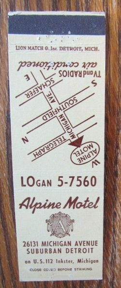 Alpine Motel - Matchbook